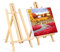 Viesap staffeleien, 2 Stück Holzstaffelei, 40cm Bild Ständer Aus Vollholz, Display-/ Tischstaffelei, klappbar und platzsparend, Deko-Ständer, Staffelei Kinder, für Gemälde, Kinder Kunst & Handwerk.