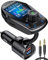 Upgraded Car Bluetooth FM Transmitter, Dual USB Bluetooth Car Adapter With 1.8 Color Display, Fast Charging 18W Wireless Aux Radio Adapter, Hands-Free Phone Kit Cigarette Lighter Car Music Adapter