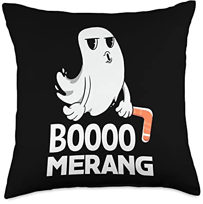 Boomerang Ghost Boomerang Player Boomerang Thrower Sports Throw Pillow
