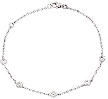 Diamant 18k Weißgold Tennis Armband - 18K Gold Schmuck für Damen