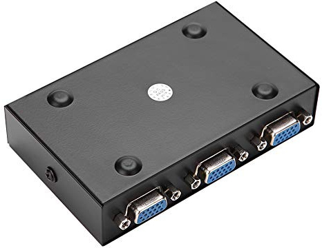 Conmutador Vga Caja de Conmutador Vga 2 en 1 Salida Conmutador Vga Divisor Sincronización de Datos Conmutador de Monitor Vga Divisor Vga