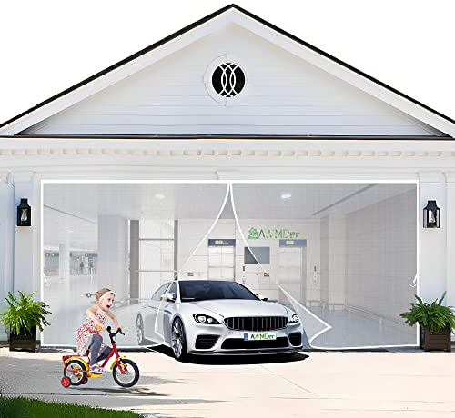 Magnet Fliegengitter Tür 295 x 265 cm Insektenschutz Balkontür mit Magnetband - Fliegengitter ohne Bohren - Insektenschutz Vorhang - Fliegengitter Balkontür - Weiß