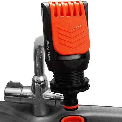KitchenTap -garden hose Connector Adapter for Mixer/single taps with downward facing spout,blue,yellow,green and orange (orange)