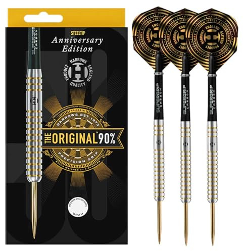 Harrows Assassin Tungsten Pro Darts | Steeldarts-Set mit Tragetasche | 18–40 g, alle Gewichte | Inklusive Alamo-Schäfte, 100-Mikron-Prime-Flights und Reiseetui