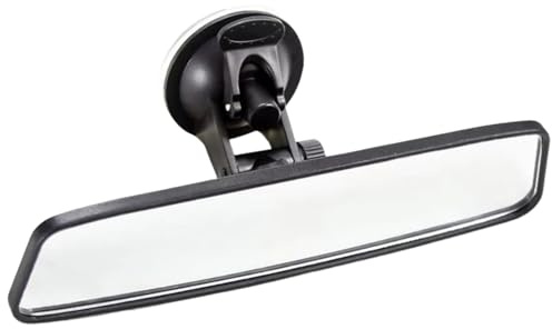ShaniTech Wide Angle Interior Rear View Mirror for Driving Test – Suction Cup Mount for Instructors, Examiners, and Learner Drivers (200 x 62mm)