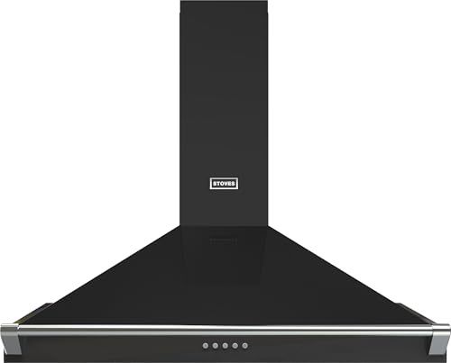 Stoves Richmond 90PYR Pyramid 90cm Chimney Cooker Hood - Black