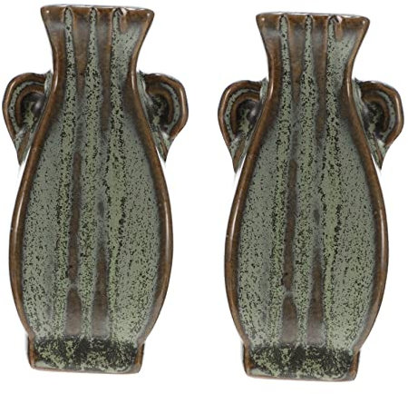 Ciieeo 2St kleine Vase aus Keramik Keramikvase einzelne Blumenvase rustikale Milchkanne Glasvase Dekor Anlage Tischvase aus Keramik Vasenornament Pflanze schmücken Modell