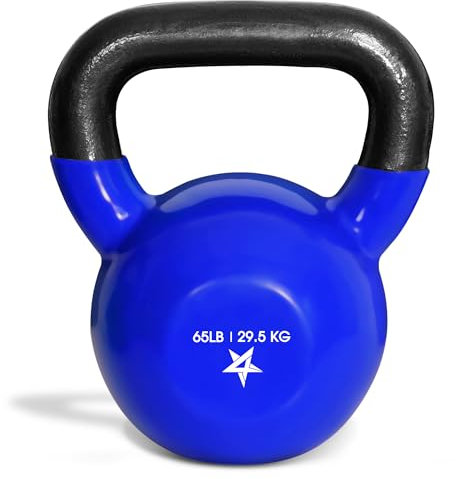 Yes4All Kugelhantel, 29,5 kg Vinylbeschichtetes Gusseisen, Krafttraining, Kugelhanteln für Heim-Fitnessübungen, schwere Gewichte, Fitnessstudio, Fitness, Ganzkörper-Workout-Ausrüstung, Push-Up, Grip