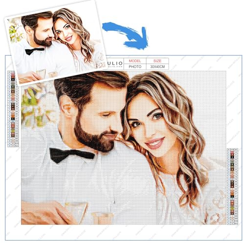 ARTULIO 5D Diamond Painting Eigenes Foto - 60x40 cm – Daiming Panting Eigenes Bild