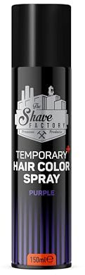 THE SHAVE FACTORY Temporäres Haarspray – Lila 150ml – Auswaschbares Haarspray für Jungen & Mädchen – Kinderfreundliche Temporäre Haarfarbe für Cosplay, Partys & Verkleidungen