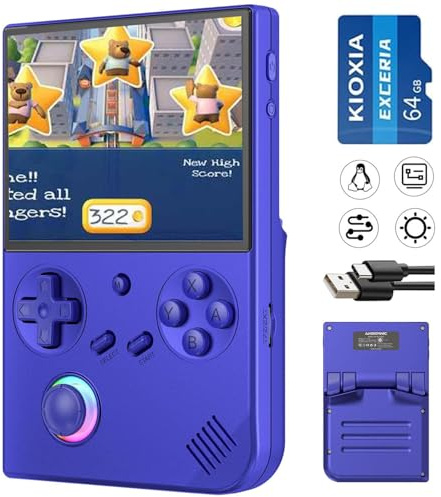 RG40XXV Handheld-Spielkonsole RG 40XXV 4,0-Zoll-IPS-Bildschirm mit vorinstallierter 64-GB-TF-Karte 5223 Spiele Unterstützt 5G-WLAN 4.2 Bluetooth Online-Kämpfe, Streaming und HDMI Retro-Emulator RG40XX