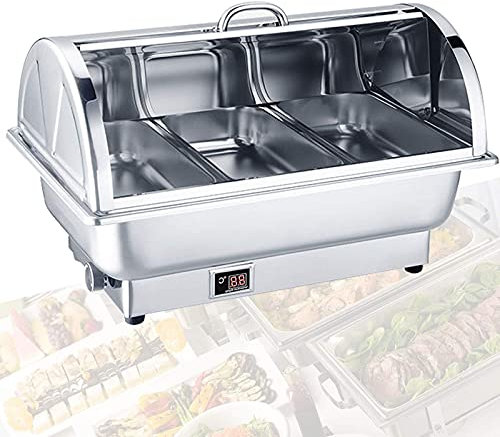 HGJHJJHK 9L Electric Chafing Dish Food Warmers for Parties and Buffets, Stainless Steel Buffet Server Catering Supplies for Banquet Dining, Adjustable Temperature (35-85°) Decoration