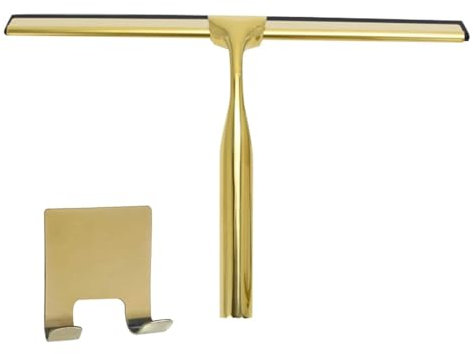 Shower Glass Squeegee - Multipurpose Stainless Steel Glass Wiper with Handle, Floor Wiper for Wet and Dry Surfaces, Heavy Duty Water Squeegee for Indoor and Outdoor Use, Glass Squeegee, Home Window