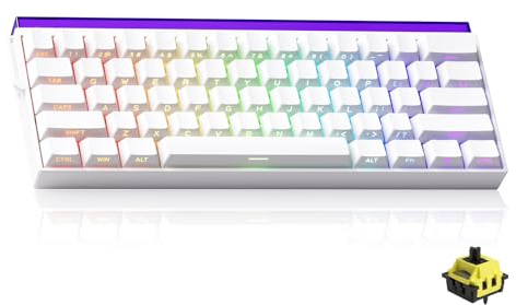 VEEKOS SHINE60 HE Keyboard 60% Hall Effect Rapid Trigger 8K Tri-Mode | Compact RGB keyboard with Lightbox,Bluetooth 5.0/2.4G wireless /Wired,8KHz Polling Rate for FPS gaming/PC/Mac