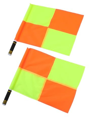 BESPORTBLE 2 Banderas De Juez De Línea Para Fútbol Banderas De Penalti De Voleibol Para Eventos Deportivos Kit De Árbitro Inicial De Juez De Fútbol