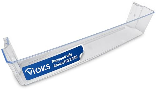 VIOKS Compartimento para frigorífico, compartimento para botellas, repuesto para Amica 1022439 1033020 – Compartimento lateral para botellas de frigorífico 432 х 85 mm para puerta de frigorífico
