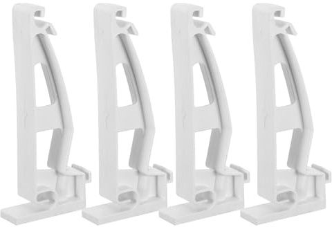 WATIIFUFU Ganci per Grondaie in Plastica PVC 52 Pollici Set da 4 Staffe di Supporto Nascoste per Grondaia del Tetto Resistenti alla Corrosione Installazione Fai da Te per Riparazione
