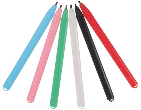 BATHVEVE Stylet D'écriture 6pcs Tablette LCD Plastique en et Style pour Haute Faible Consommation Aléatoire pour Dessin Prise de Notes