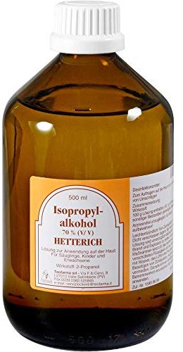 ISOPROPYLALKOHOL 70% V/V Hetterich 500 ml