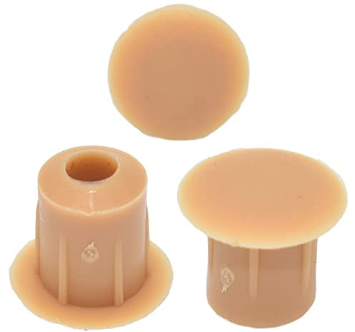 M5 (5mm) DRILL HOLE COVER CAPS - BLANKING FURNITURE KITCHEN CABINET SHELF (Honeymaple Brown, 25)