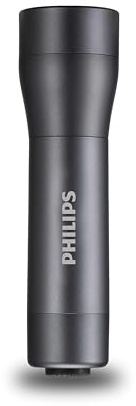 PHILIPS SFL4000T/10 - Linterna LED, 120 Lúmenes, hasta 24 Horas de Reproducción, Resistente al Agua IPX4, Color Negro (3 Pilas AAA Incluidas)