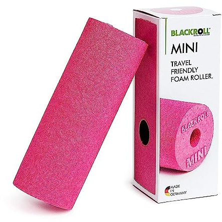 BLACKROLL MINI (5x15 cm) | Le petit rouleau de massage en mousse original pour l'exercice des fascias, le fitness, le yoga et la récupération musculaire en rose