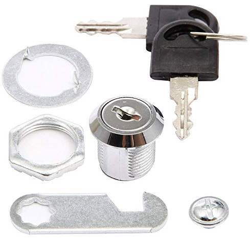 Loboo Idea Cam Lock Aktenschrankschloss Schrankschlösser mit Schlüssel für Tür Mailbox Schublade Werkzeugkasten (1 Packung) (16mm Schubladenschloss)