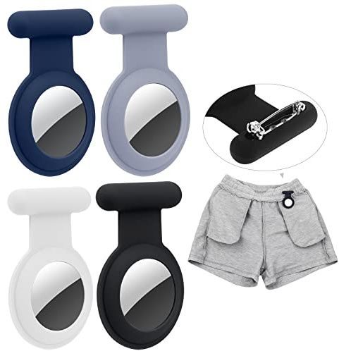 Traqueur GPS caché Airtag, pour Enfants, Personnes âgées, Animaux de Compagnie, vêtements, Plus sûr Que la Montre , Le Porte-clés et Le Collier Airtag (Noir&Bleu&Marine&Blanc)