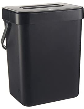 Kleiner Küchen-Komposteimer, 3 l Küchenabfalleimer, hängender Mülleimer mit Deckel, Mülleimer unter der Spüle, Haushalts-Arbeitsplattenbehälter Müllkomposter