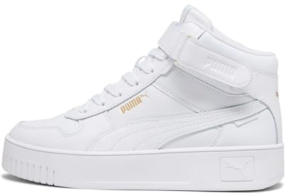 PUMA Women Carina Street Mid Scarpe da ginnastica, White Gold, 38 EU