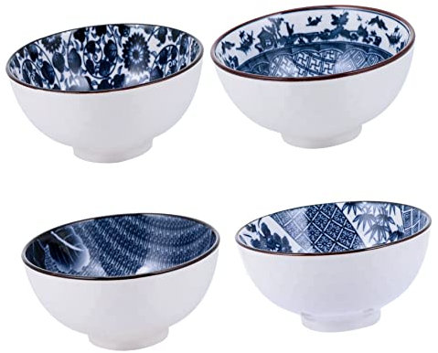 KICHOUSE 4pezzi Ciotole Delicate in Ceramica Stoviglie Ecologiche Per Frutta Verdura e Condimenti Regalo Per Matrimoni e Feste
