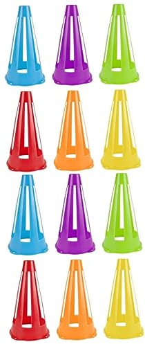 Kisangel 2sets Fuß Party Favors Kunststoff Rollschuhe Hindernisse Training Markierung Helle Farben 6 Stücke * 2