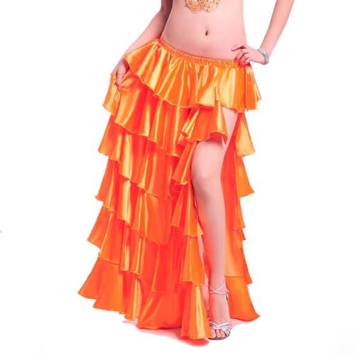 ROYAL SMEELA Satin Bauchtanz Rock für Damen Bauchtanz kostüm Bauchtänzerin Rock Frauen Bauchtanz röcke lang Bauchtanz Kleidung orientalische Tanz Rock Bauch tanzen Kostuem bauchtaenzerin Outfit
