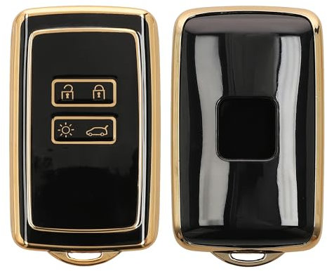 kwmobile Cover Chiave Auto Compatibile con Renault con 4 tasti Smart Key (solo Keyless Go) - Custodia Chiavi Auto Copri Telecomando - Copertina Chiave - Copertura in Silicone TPU