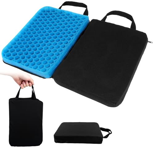 Gel-Sitzkissen, faltbar, Bürostuhl, Wabenmuster, atmungsaktiv, schmerzlindernd, für Büro, Stuhl