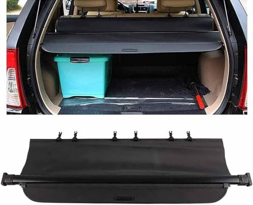 LYangr Auto Einziehbarer Laderaumabdeckung Kofferraum für Kia Sportage 2007-2014 2015 2016 Frachtabdeckungen für Automobile hintere Kofferraum-Frachtabdeckun Gepäckträger Trennwand