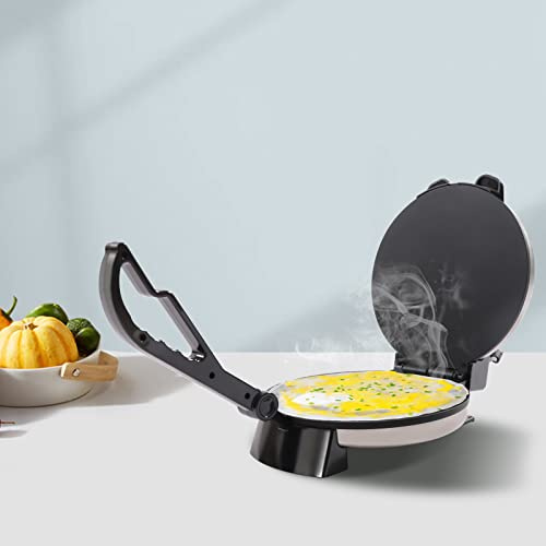 Macchina per frittelle elettrica da 1800 W, macchina per pane, pressa per tortiglia, temperatura regolabile, adatta per omelette, pizza, adatta per casa, ristorante, negozio di dolciumi