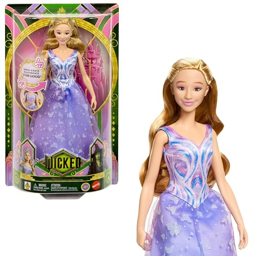 Mattel Universal Pictures’ Wicked: For Good singing Glinda Fashion Doll with Removable Outfit, inspired by the Movie, Sings “For Good” in English, JFM10