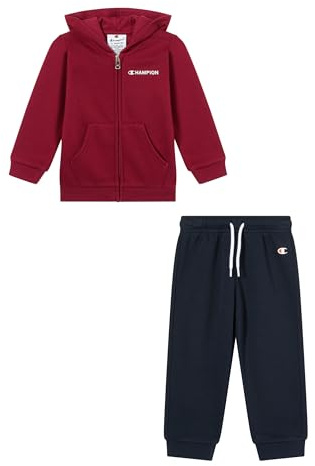 Champion Traje con capucha y cremallera completa para niño, rosso, 98