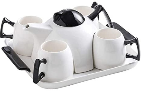 Théière de l'après-midi 6 Pièces Tasses À Café En Porcelaine Tasses À Thé Et Soucoupes Ensemble Service À Thé En Porcelaine Blanche Tasses À Café Ensemble De 4 Ensemble De Tasses À Thé Service à Thé V
