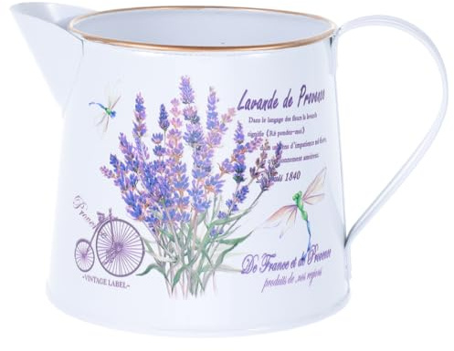 Amosfun Jarrón De Metal Rústico para Flores con Diseño Floral 11xh11x13 Cm Regadera Decorativa De Hierro Adecuado para Jardín y Hogar Farmhouse 1 Pieza