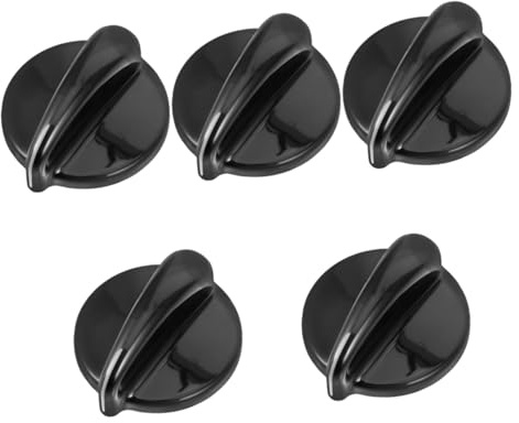 Uonlytech 5 Pz accessori per accenditore controllare piano cottura elettrico termostato forno tn nere Sostituzione comando forno per fornello a gas addominali Black