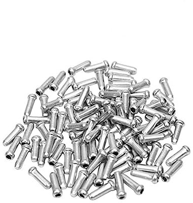 BESPORTBLE 100 Pcs Alloy Bike Brake Cable Caps Crimp End Tips for Road and Mountain Bicycles Sturdy and Lightweight Bike Cable Ends Suitable for Bicycle Brake Systems