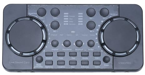 Carte Son en Direct, Bluetooth 4.0 Réduction du Bruit Broadcast Broadcast Sound Card Audio Mixer pour Streaming en Direct, DJ, Chant et Chat en Ligne