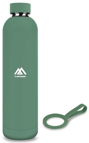 flintronic 750ml Insulated Water Bottles,Double Wall Vacuum Drinks Bottle Keeps Drinks Cold 24 Hrs/Hot 12 Hrs, Stainless Steel Water Bottle with Handle,Sports Flask BPA Free for Sports, Camping