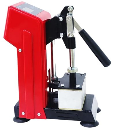 JOJIDE Presse a Chaud, Machine de Presse à Chaud de 1 Tonne, Presse à colophane Manuelle 6 * 12cm 2.4 * 4.7 Pouces, extracteur d'huile à Double Plaque chauffante Portable Facile à Utiliser