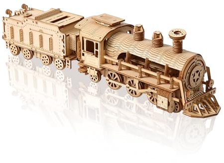 Cuteefun 3D Wooden Puzzle, Unique Handicraft & Decoration for Adults Teen, Birthday Father's Day (Train)