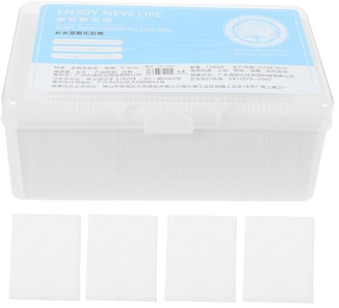 Healvian 1080pcs Non-woven Makeup Remover Cotton Pads Soft Facial Pads for Makeup Removal and Cleansing Reusable Women Cosmetic for Daily Use Random Style