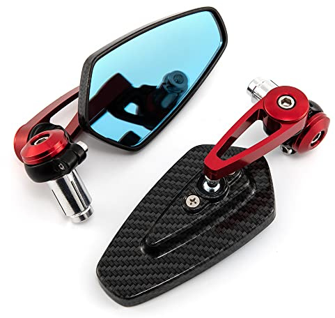 APEBAZY Universal Motorrad Spiegel 360° Drehbarer Aluminium Lenkerendenspiegel motorrad rückspiegel Kompatibel mit Quad Scooter ATV