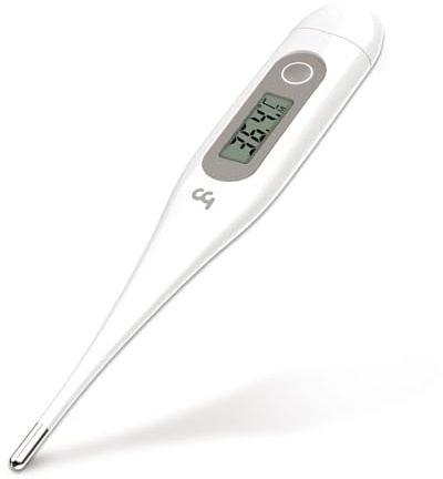 Digital Thermometer, Oral & Underarm Thermometer for Adults Kids Babies, Fast & Accurate Body Temperature Reading with Fever Alert, Flexible Tip, Switchable Modes, Hygienic Storage Case, White